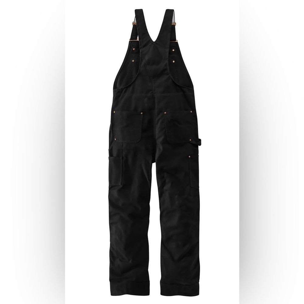 Carhartt Firm Duck Insulated Bib Overall - Black - Picture 3 of 7